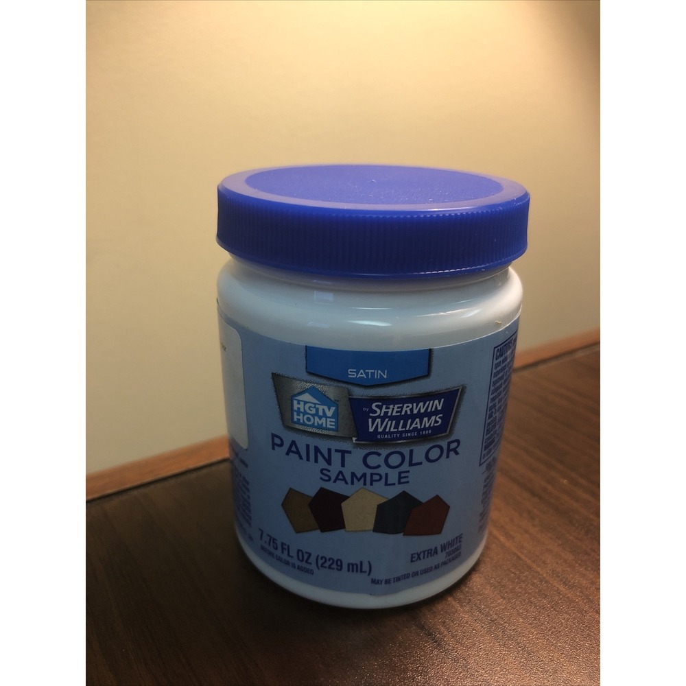 Sherwin Williams HGTV Paint Color Sample Satin - Swimming 6764‎ Blue 7.75  FL Oz
